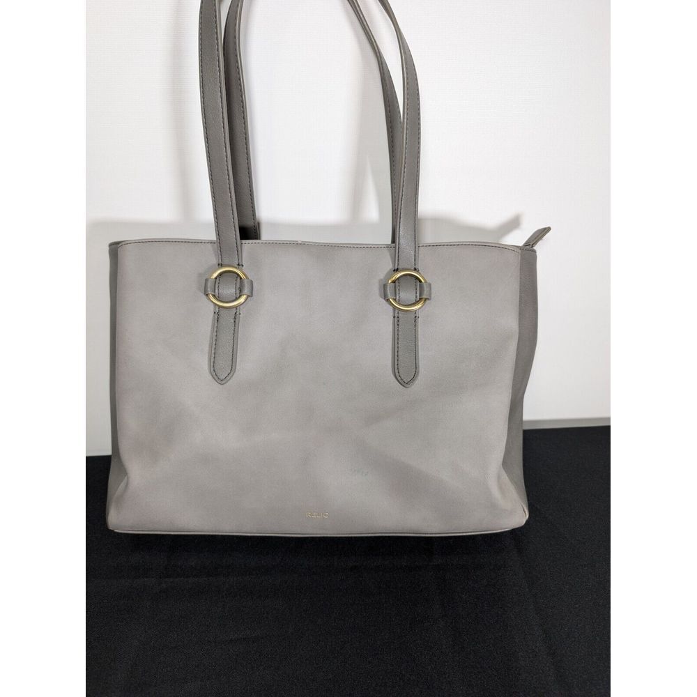 Relic by Fossil Tote Bag Faux Leather Shoulder Handbag Two-Tone Gray
